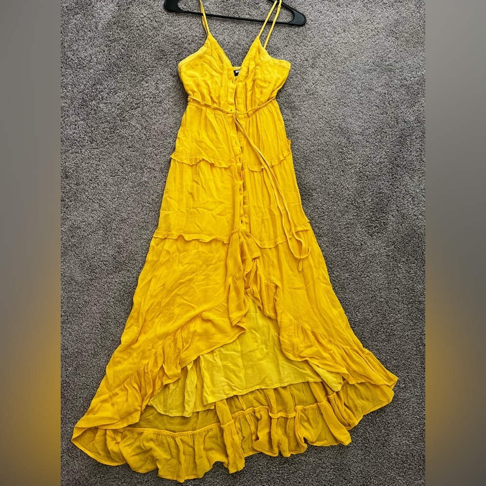 Slate & Willow Yellow Tiered Dress - Picture 4 of 11